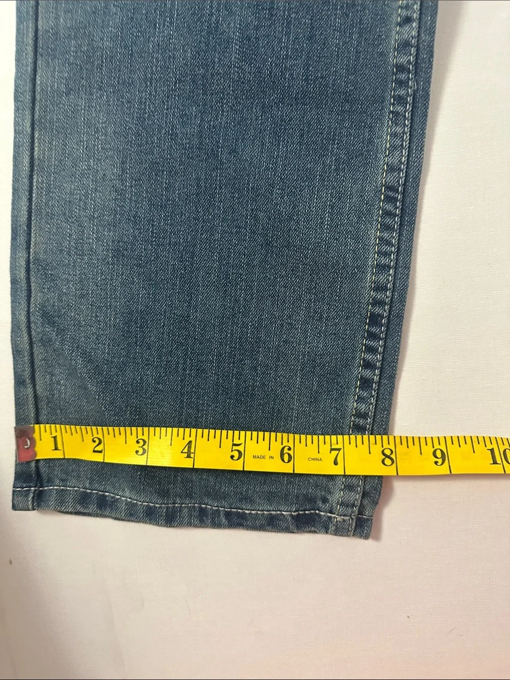 Levi's 505 Straight Leg Jeans in Faded Blue Denim